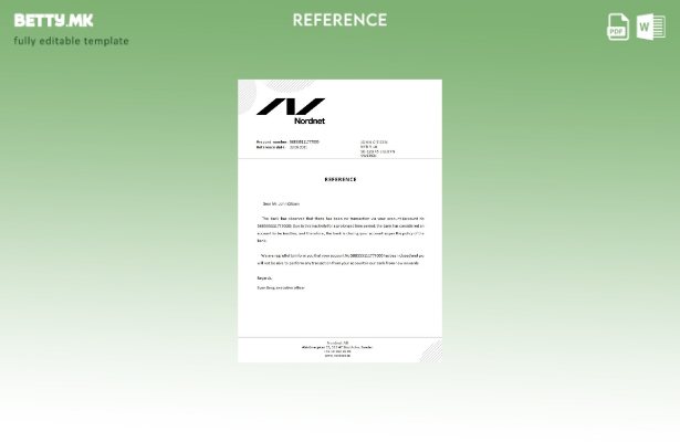 Референтен шаблон за затворање во модерен стил Шведска Норднет